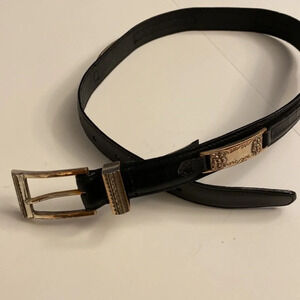 Brighton‎ Leather Belt 90s Vintage Y2K, Black Leather